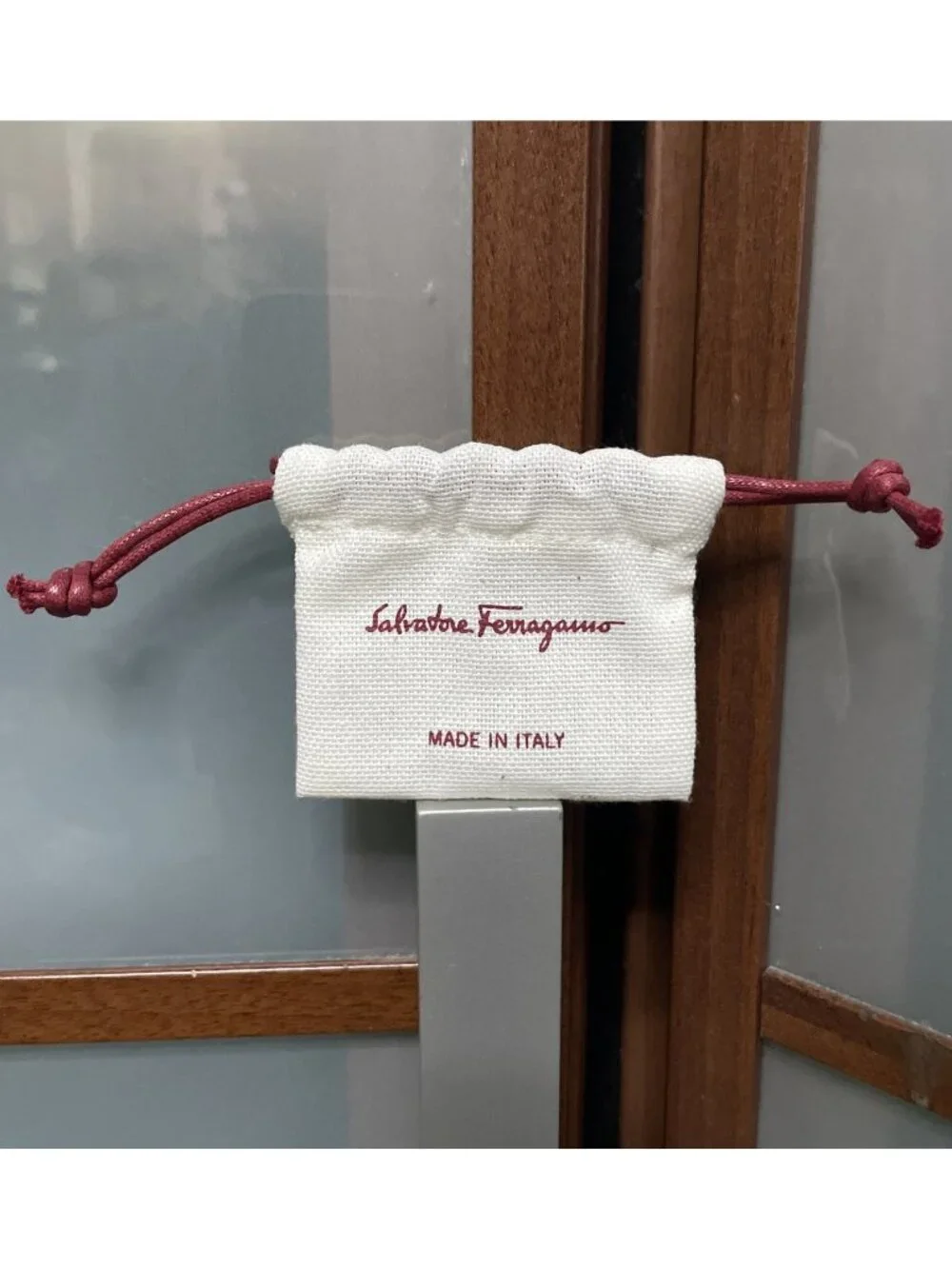 Salvatore Ferragamo Mini Drawstring Jewelry Dust Bag Storage Pouch 2.25” X 2.5”